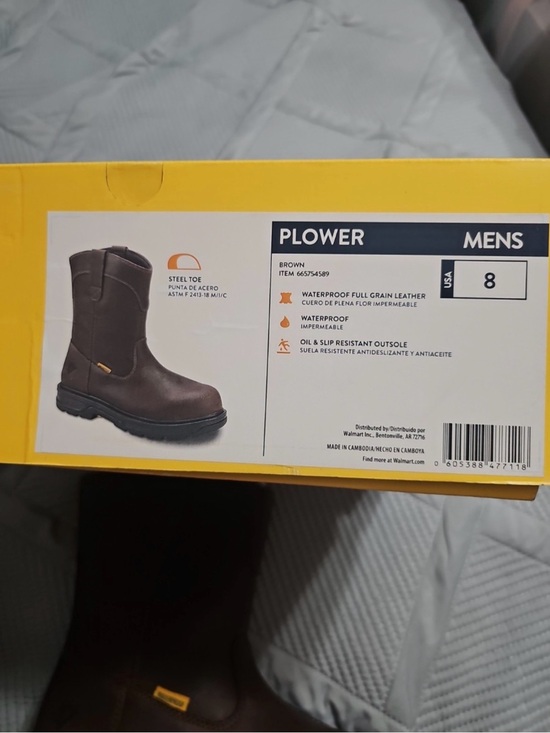 HERMAN SURVIVORS Plower Leather Waterproof Steel Toe Work Boots Men\'s Size 8 NEW